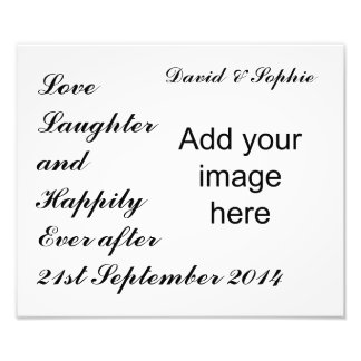 Impression Photo Amour Rire & Heureux Pour Toujours