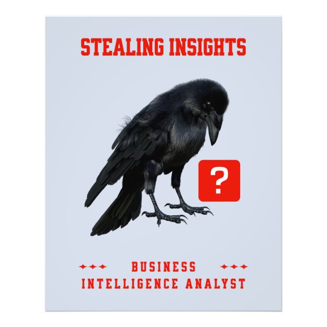Impression Photo Analyste en intelligence d'affaires Crow (Devant)