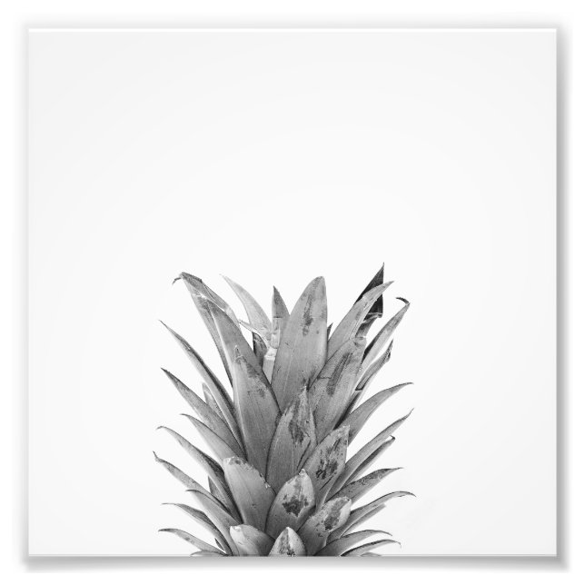 Impression Photo Ananas noir et blanc (Devant)