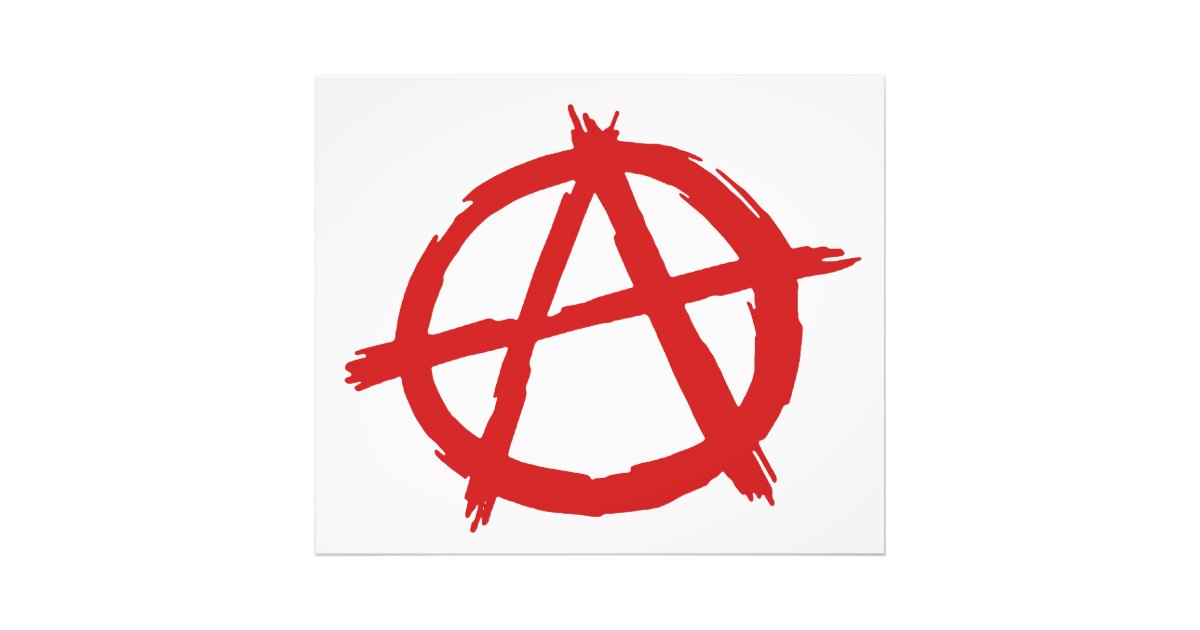 Patch Brodé Anarchie Rouge 8.5x8.5cm - Thermocollant Punk Symbole Anarchiste