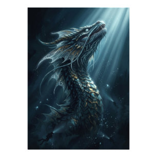 Impression Photo Ancien Dragon des Mers Bioluminescent - Profondeur