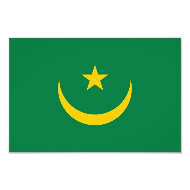 Impression Photo Ancien drapeau de Mauritanie (Devant)