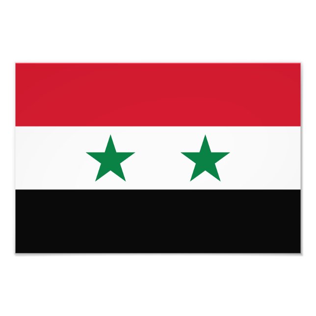 Impression Photo Ancien drapeau de Syrie (Devant)