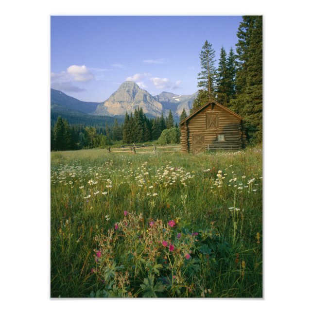 Impression Photo ancienne cabane du Service des parcs dans la vallé (Devant)