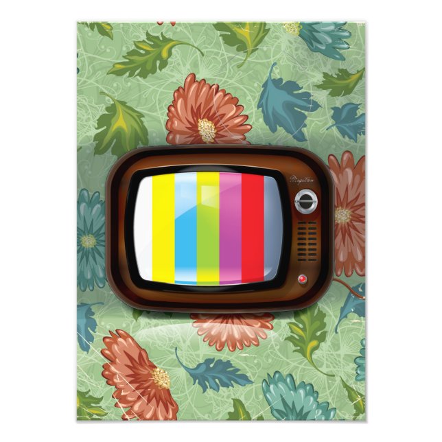 Impression Photo Ancienne télévision CRT vintage (Devant)