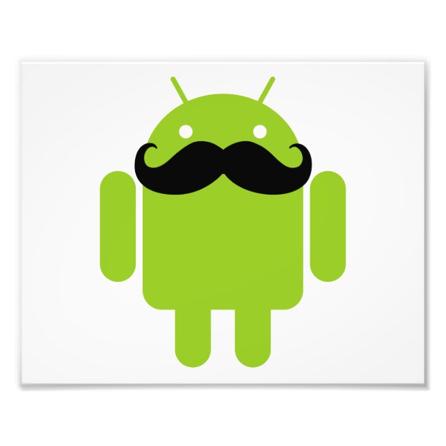 Impression Photo Android Robot Moustache (Devant)