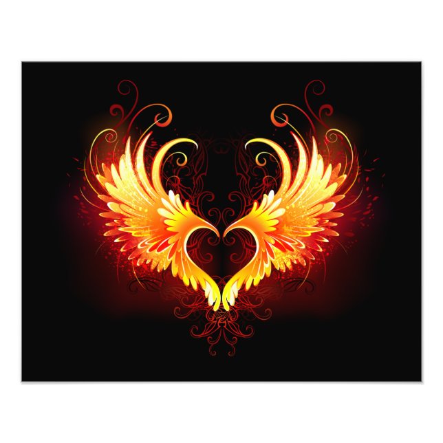 Impression Photo Angel Fire Heart with Wings (Devant)
