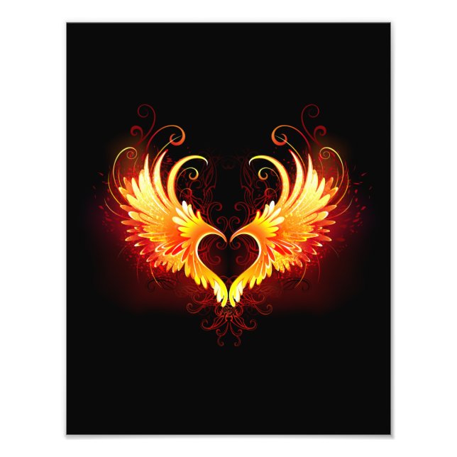 Impression Photo Angel Fire Heart with Wings (Devant)