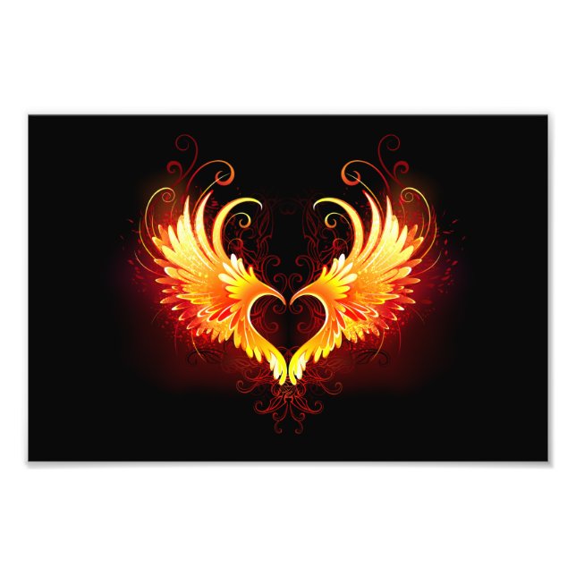 Impression Photo Angel Fire Heart with Wings (Devant)