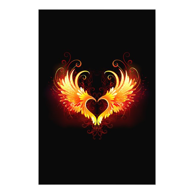 Impression Photo Angel Fire Heart with Wings (Devant)