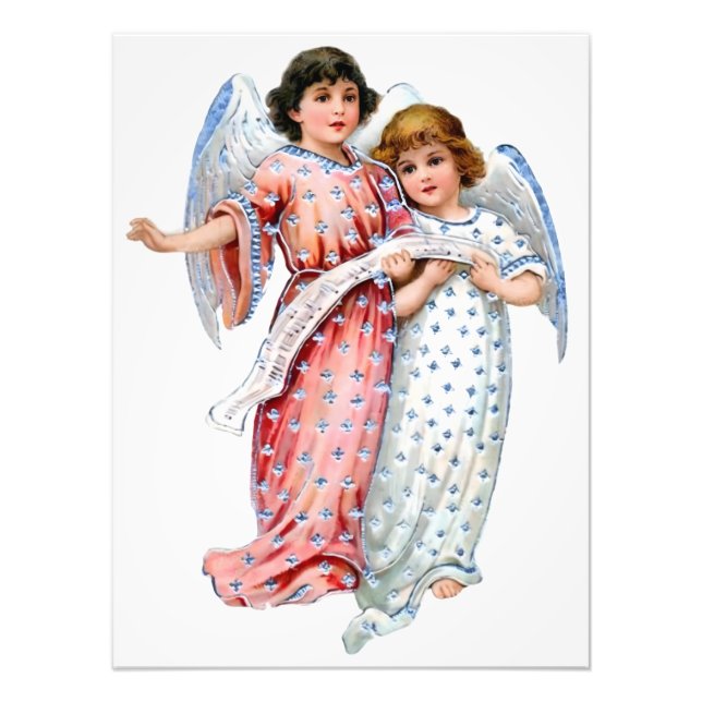 Impression Photo Anges en rose et bleu (Devant)