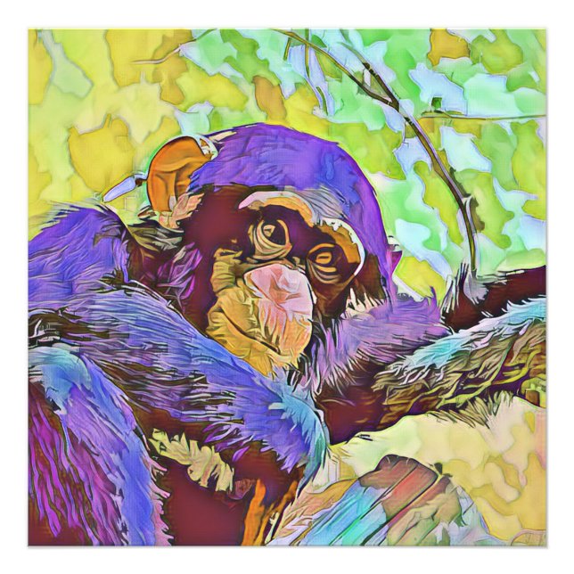 Impression Photo animal smartmix - chimpanzé 3 (Devant)