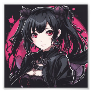 Impression Photo Anime Goth Girl Imaginaire Art
