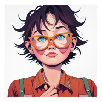 Impression Photo Anime manga pop art amateurs visage personnages de