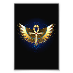Impression Photo Ankh or avec ailes