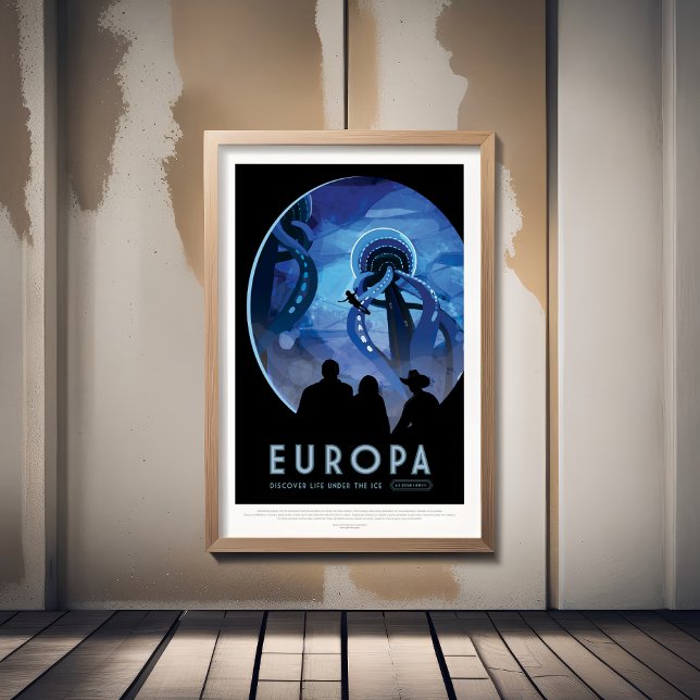 Impression Photo Annonce Voyage Sci-Fi, Moon Europa (Créateur téléchargé)