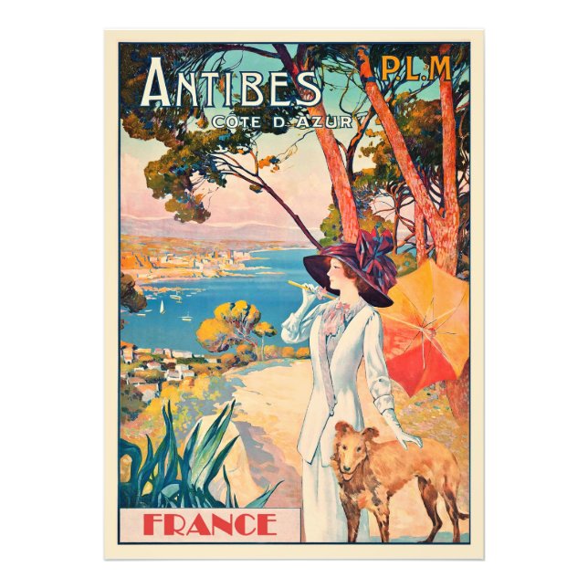 Impression Photo Antibes, France travel poster, (Devant)