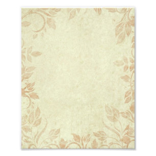 Impression Photo Antique Gold Vintage Floral Vine Mariage