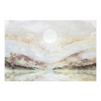 *~* AP19 MINT PASTEL Paysage Abstrait Sun art