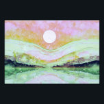 Impression Photo *~* AP67 Pastel Peinture d'Art Abstrait Nature<br><div class="desc">(recherchez AP67 pour des articles thématiques artistiques ) N'hésitez pas à transférer vers d'autres produits Zazzle. *ÉNERGÉTIQUEMENT AMÉLIORÉ : Affiche. Ce design est une peinture numérique. Il est PASTEL et a été inspiré par la nature. Le concept est des collines et des montagnes au loin et des réflexions sur un...</div>