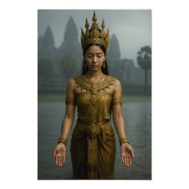 Impression Photo Apsara sous la pluie (Devant)