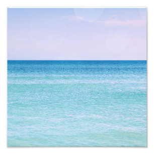 Impression Photo Aqua Turquoise Lavender Ocean Waves Plage tropical