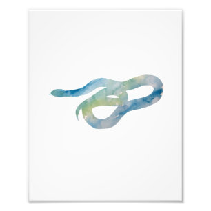 Impression Photo Aquarelle couleur serpent