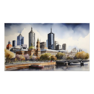 Impression Photo Aquarelle de Melbourne