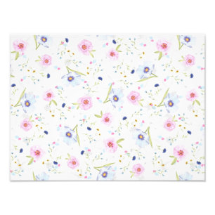 Impression Photo Aquarelle Floral Motif sans joint