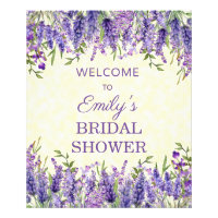 Aquarelle jaune violet Fête des mariées florale