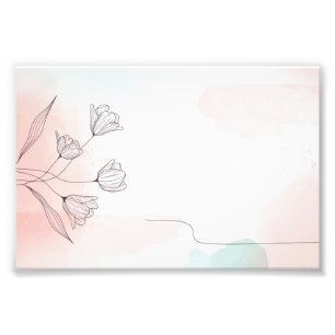 Impression Photo Aquarelle rose romantique Floral