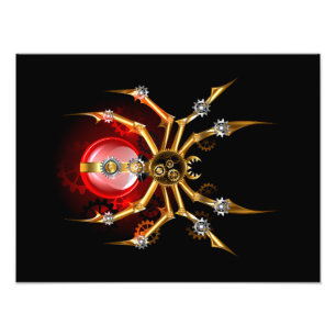 Impression Photo Araignée en vapeur noire