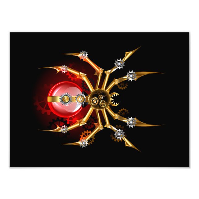 Impression Photo Araignée en vapeur noire (Devant)