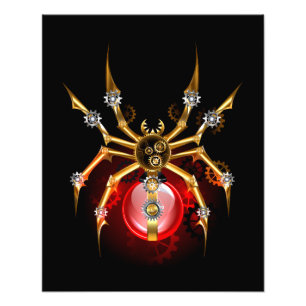 Impression Photo Araignée en vapeur noire