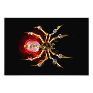 Impression Photo Araignée en vapeur noire