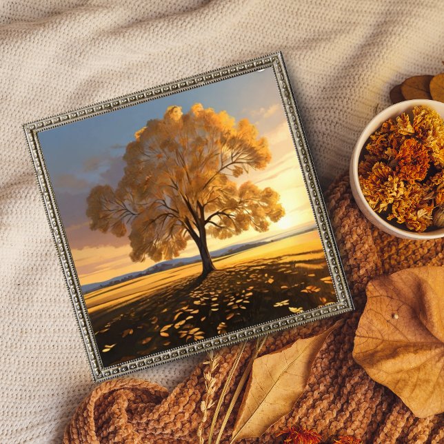 Impression Photo Arbre d'automne solitaire : une touche de tranquil (Créateur téléchargé)