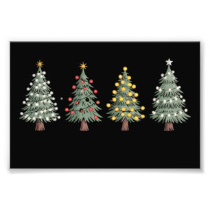 Impression Photo Arbre de Noël Cadeau de Fêtes Hiver 