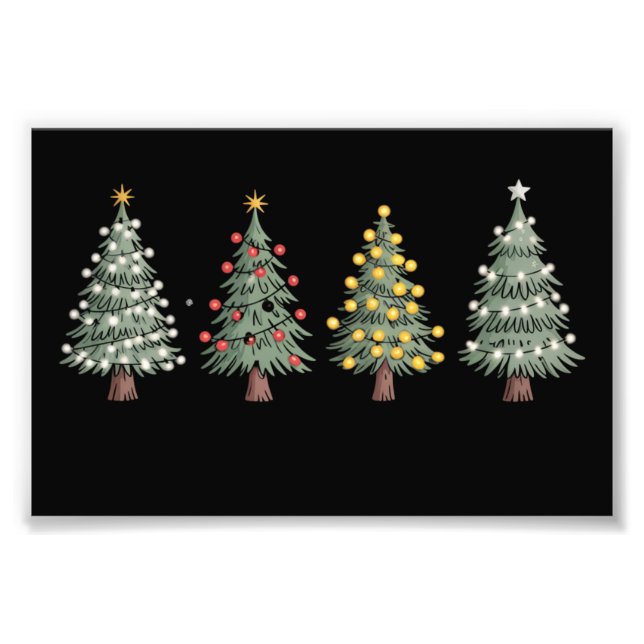 Impression Photo Arbre de Noël Cadeau de Fêtes Hiver  (Devant)