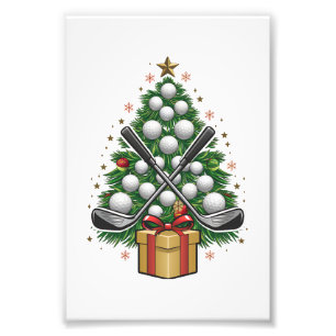 Impression Photo Arbre de Noël Équipement de Golf Noël Golf