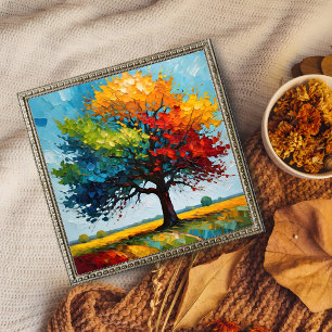 Impression Photo Arbre de Vie Vibrant - Un chef-d'oeuvre coloré