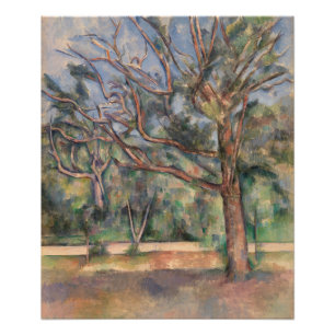 Impression Photo Arbres et Route, Paysage Post-Impressionniste