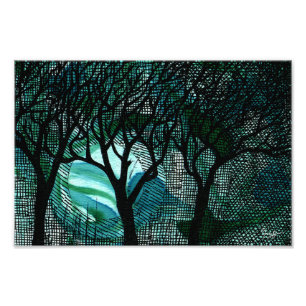 Impression Photo Arbres hachés découpés et croisés de main sur 