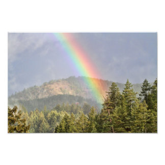 Impression Photo Arc en ciel au-dessus des montagnes