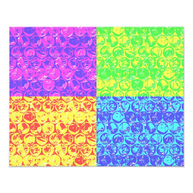Impression Photo Arc en ciel bulle envelopper pop art (Devant)