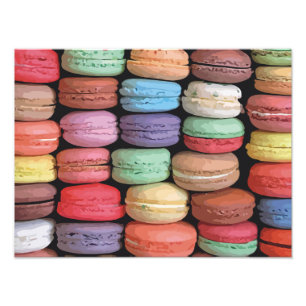 Impression Photo Arc-en-ciel des biscuits empilés de Macaron de