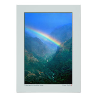 Impression Photo Arc-en-ciel du canyon de Waimai - Kauai