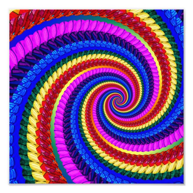 Impression Photo Arc-en-ciel Fractal Art Motif (Devant)