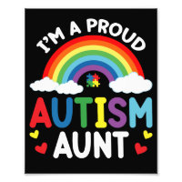 Arc-en-ciel Je suis une tante fière de l'autisme S