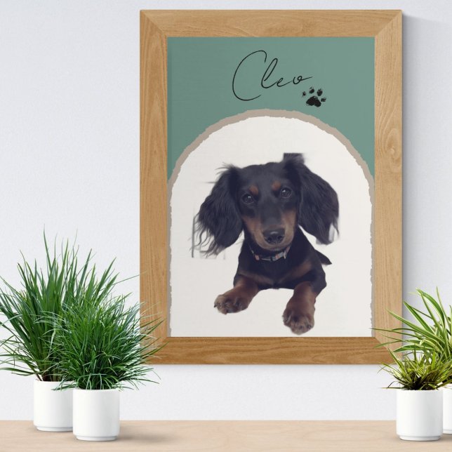 Impression Photo Arc moderne personnalisé Portrait d'artiste Imprim (Celebrate your pet with this custom pet portrait! )