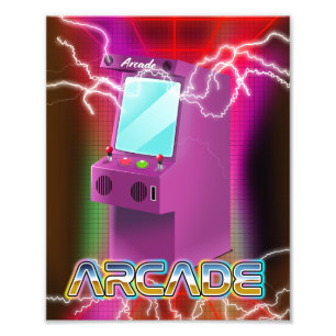 Impression Photo Arcade rétro des années 80